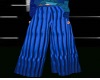 blue pleated pants