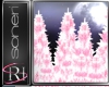 Pink snow pines