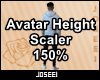 Avatar Height Scale 150%