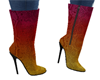 RainbowSnakeSkinBoots