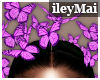 Purple Butterflies Hair