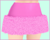 Pink fur skirt