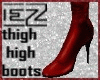 Thigh High Boot Dark Red