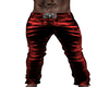 red / black pants