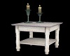 Distressed Table&Candles