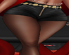 Blk/Gold Leather Shorts