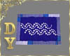 DY* Square Rug Blue