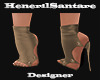 HS-Beige Leather Heels
