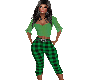 Green Plaid Capri Fit