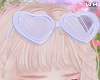 w. Blue Heart Glasses