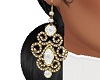 White n Gold Earrings