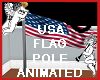 USA Flag pole Animated