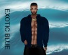 EXOTIC BLUE *OPEN SHIRT*