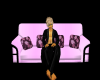 b76 pink n black couch