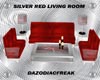 Silver Red Living Room