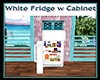 White Fridge w/ Cabinet