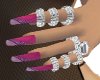 Dark Pink Nail Art #2
