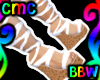 CMC* White Wedge Heels