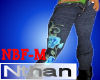 N] Black Jeans Rose NBF