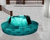 Salon Teal blue couch