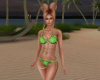 Green Fishnet Bikini