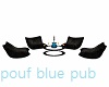 Pouf Blue Pub