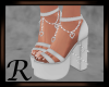 Heart Chain Heel White