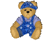 Teddy Bear/Blue Glitter