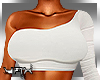 One sleeve Top - White