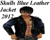 Skull Blu Leather Jacket