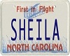 {V} Sheila Licence Plate