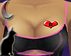 B heart breast tattoo