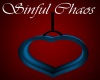 {C} Blue PVC Heart Swing