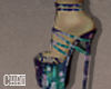 Silk Blue Sping-Heels