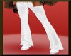 White velvet pant+shoes