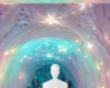 Snow tunnel background