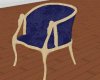 Blue Floral Swan Chair