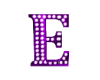 FLASHING LETTER E PURPLE