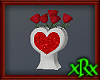 Heart Vase Roses Wht/Red