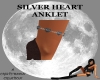 *CM*SILVER HEART ANKLETS