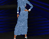 Blue Knit Long Dress