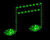 floating greenmusic note