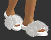 White Fuzzy Slippers