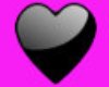 Blk Heart on Pink Nail