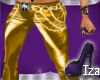 AC LAether Pants Golden