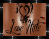 ☨ Love Hate Belly Tat