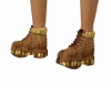 [KC]Gold/Brown Boots