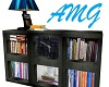 AMG bookshelf with lamp