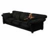 Cozy Black Leather Couch