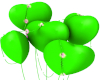 Green Heart Balloons